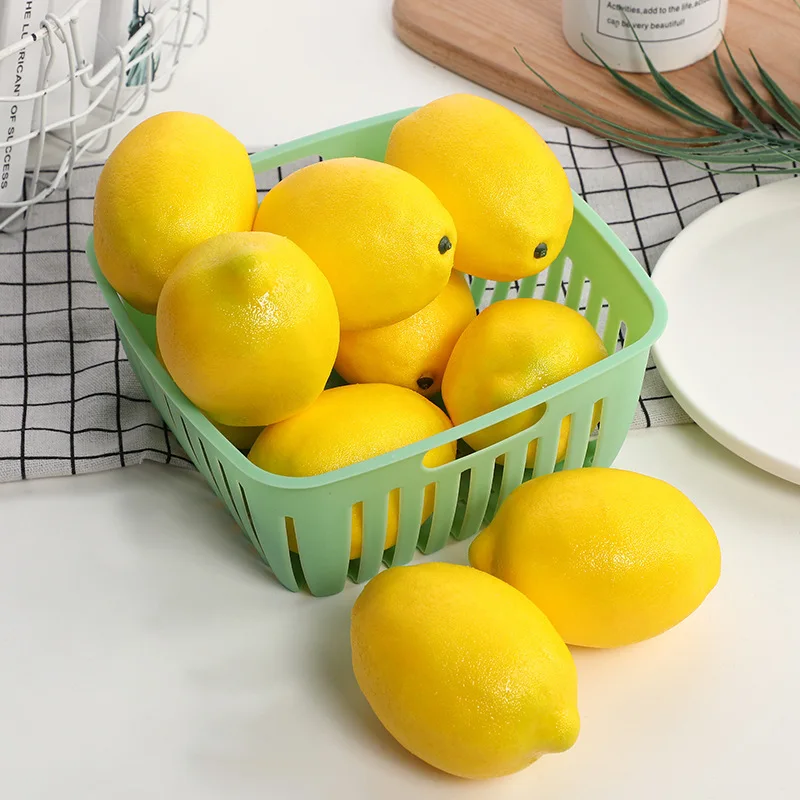 20 قطعة 9 سنتيمتر الأخضر الأصفر الليمون عيد الميلاد هالوين السنة الجديدة مهرجان لوازم الحفلات وهمية الفواكه ديكور المنزل الفواكه الاصطناعية #1