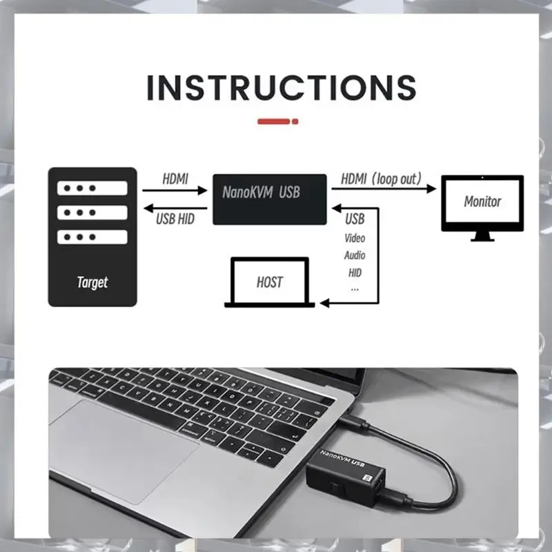 

Hot Selling-For Sipeed Nanokvm-USB Operationsand Multi-Device Collaboration 4K USB KVM For Server/Sbcs B,For Sipeed Nanokvm-USB