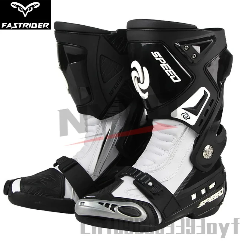 

Motorcycle Boots for Men Motorbike Anticollision Foot Ankle Protective Shoes Moto Riding Short Boot Woman Off-road Racing Shoes