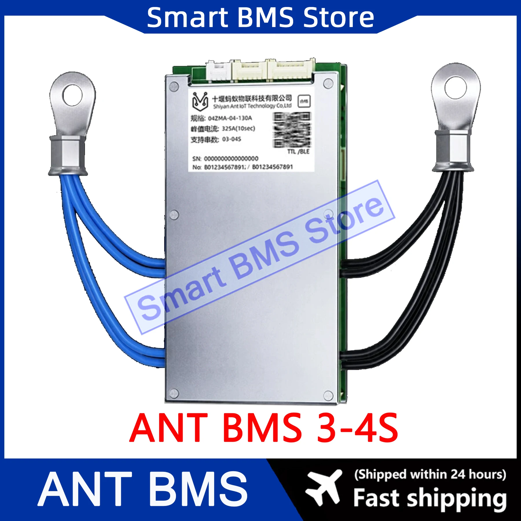 ANT BMS SMART 3S 4S 12V 130A 220A 400A Peak 325A 550A 1000A within BT Apps BMS for Lifepo4 li ion LTO Battery with Balance