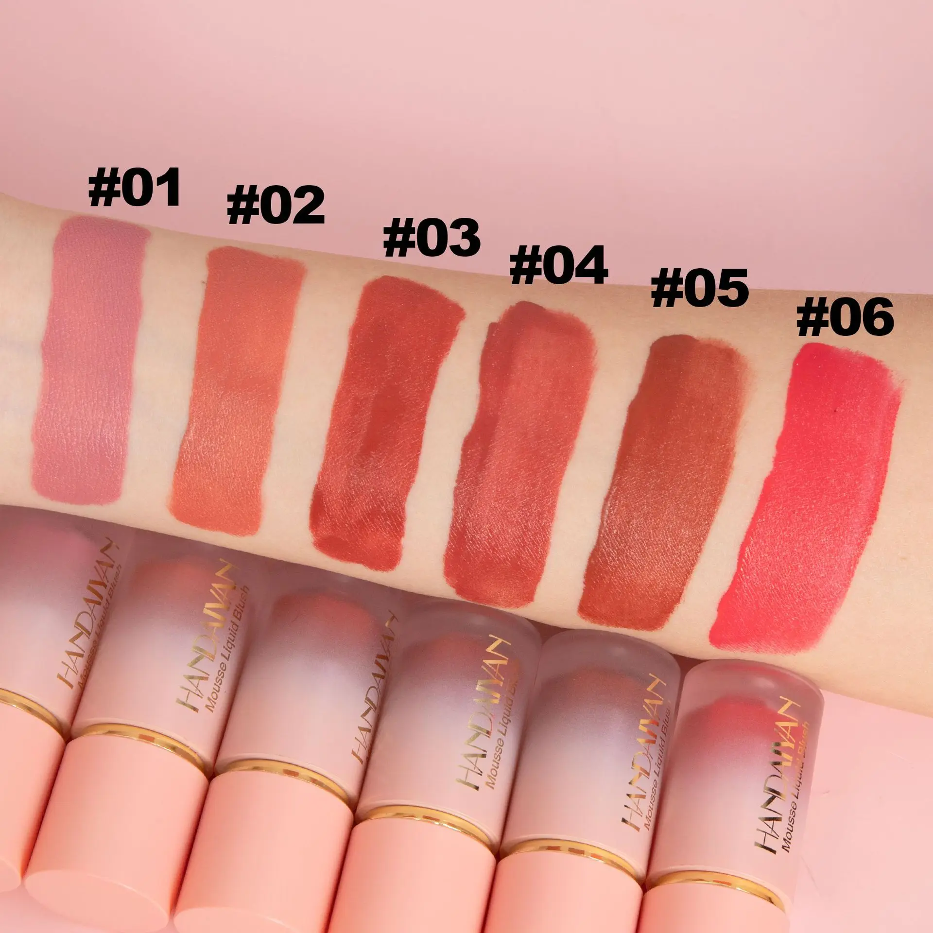 HANDAIYAN 6 colori liquido opaco fard evidenziatore contouring stick speciale contouring trucco multifunzionale fard cosmetico