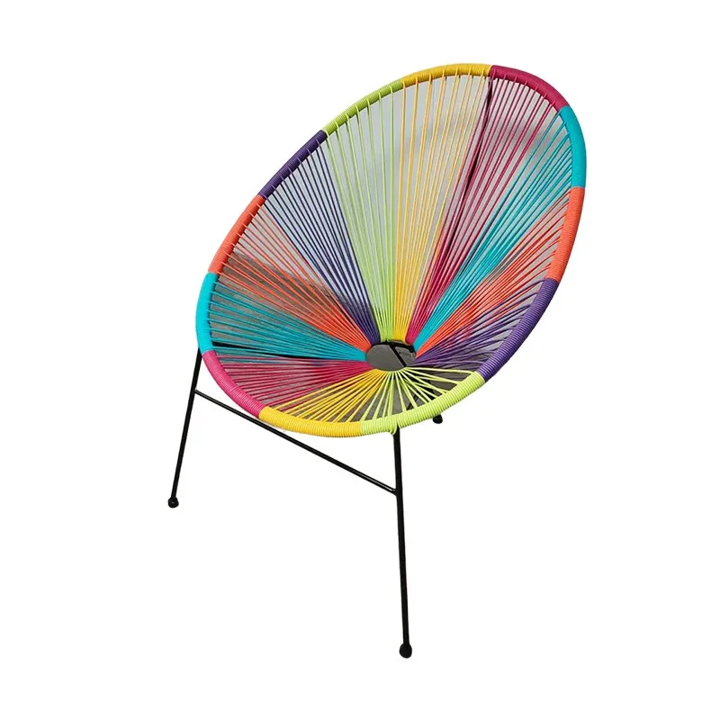 

Nordic fashion simple egg-shaped woven rattan chair outdoor chair, back chair outdoor
