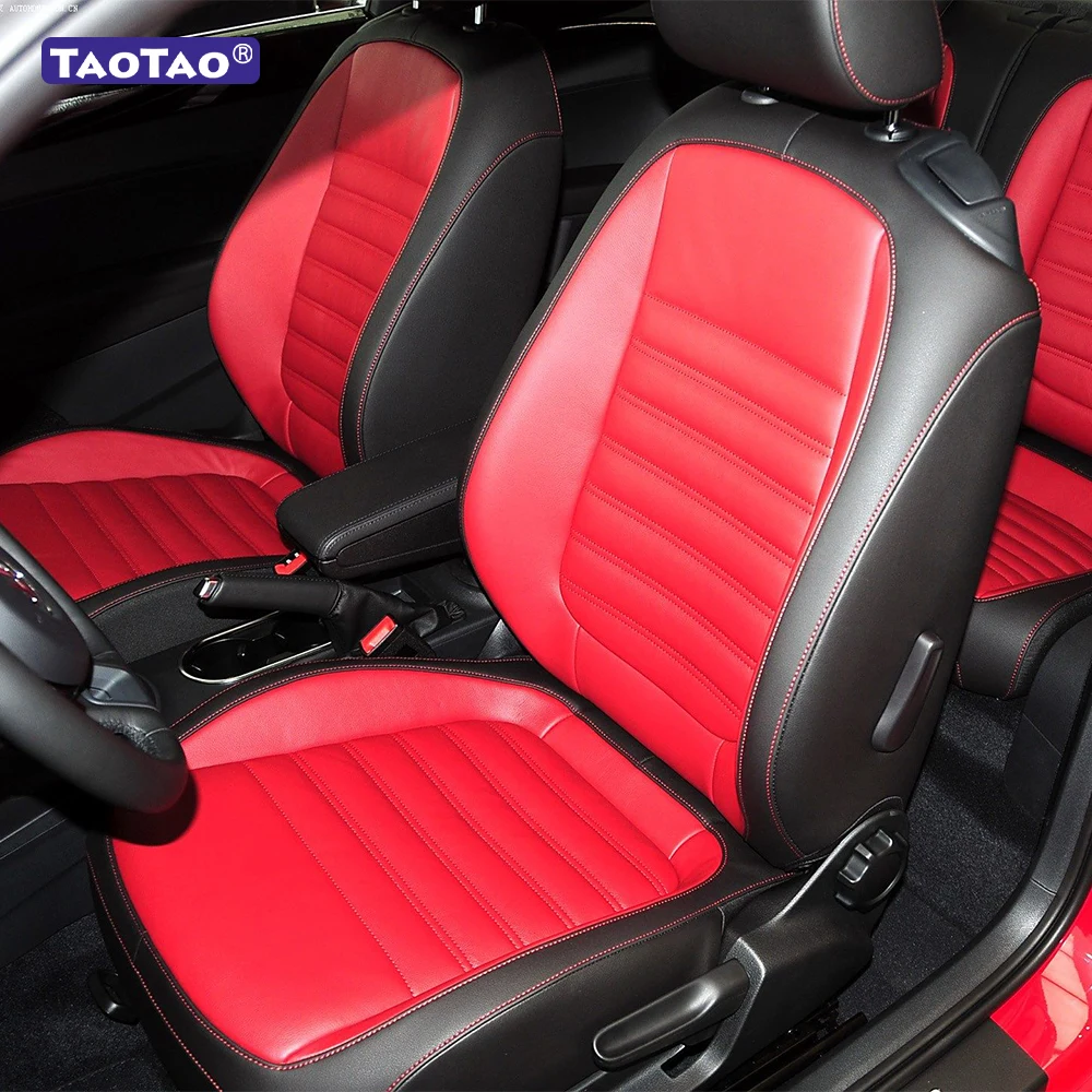 For Volkswagen Beetle A5 hatchback 2012 2013 2014 2015 2016 2017 2018 Faux Leather Custom Car Seat Covers Protector Accessories