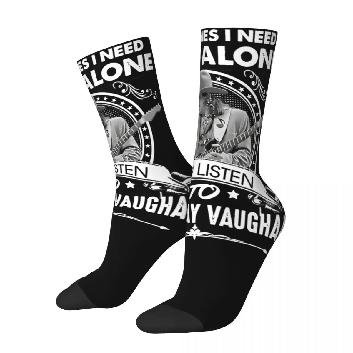 Novelty Socks Stevie Ray Vaughan Singer Musican Merchandise Super Soft Double Trouble Rock Band High Quality Socks All Season