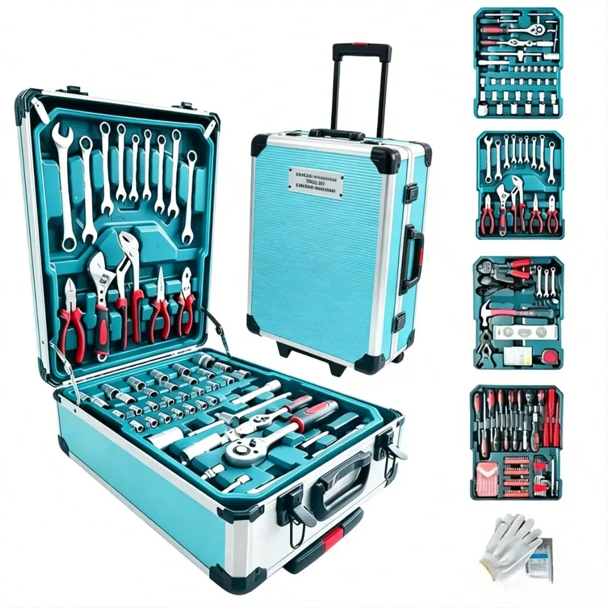 115/46pcs Professional Car Repair Tool Set: Portable Durable And Easy To Use Ratchet Wrench Set - Suitable For Car, Boat, Motorcycle Repair, Home Industrial Maintenance - Includes Carrying Case