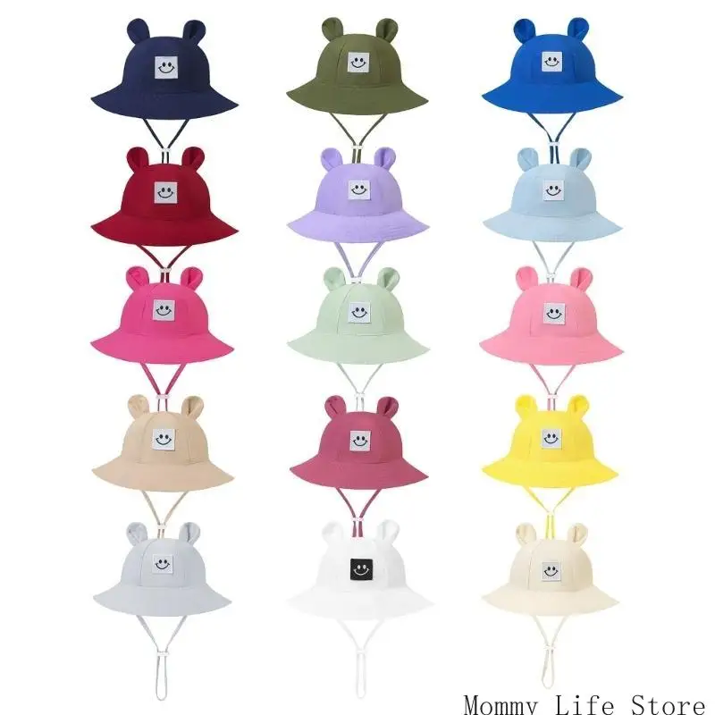 

Toddler Unisex Sun Hat with Ears Newborn Cotton Sunshade Hat Comfortable Hat Baby Summer Essential for Ages 0 to 3 Years