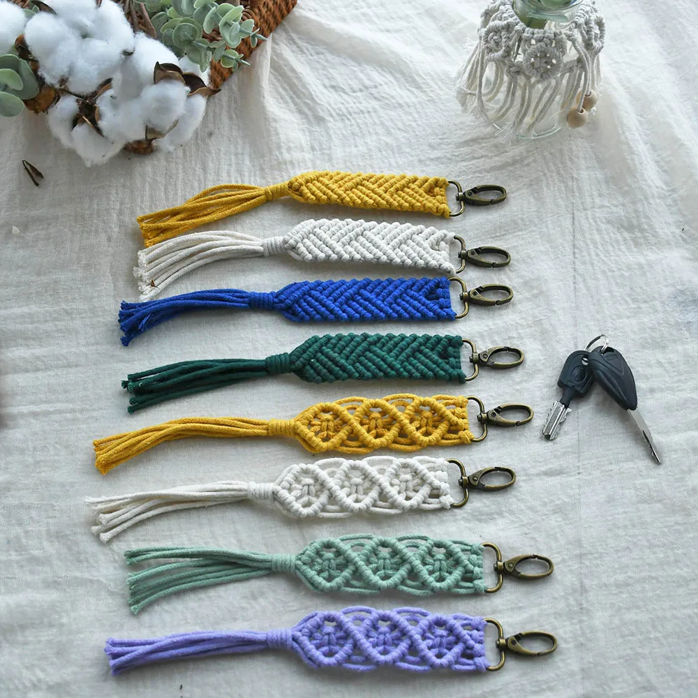 New arrival macrame handmade key chain decoration chain for key