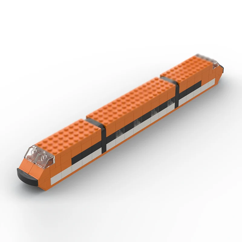 City Car Model MOC Building Bricks High-Speed Electric Multiple Unit Modular Technology Children Holiday Gifts Assemble Toy Suit