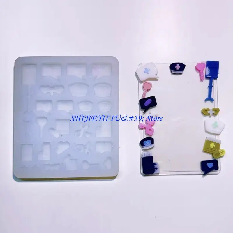 E21F Playing Card Decor Resin Epoxy Casting Mold Star Chain Mold Filler Craft DIY