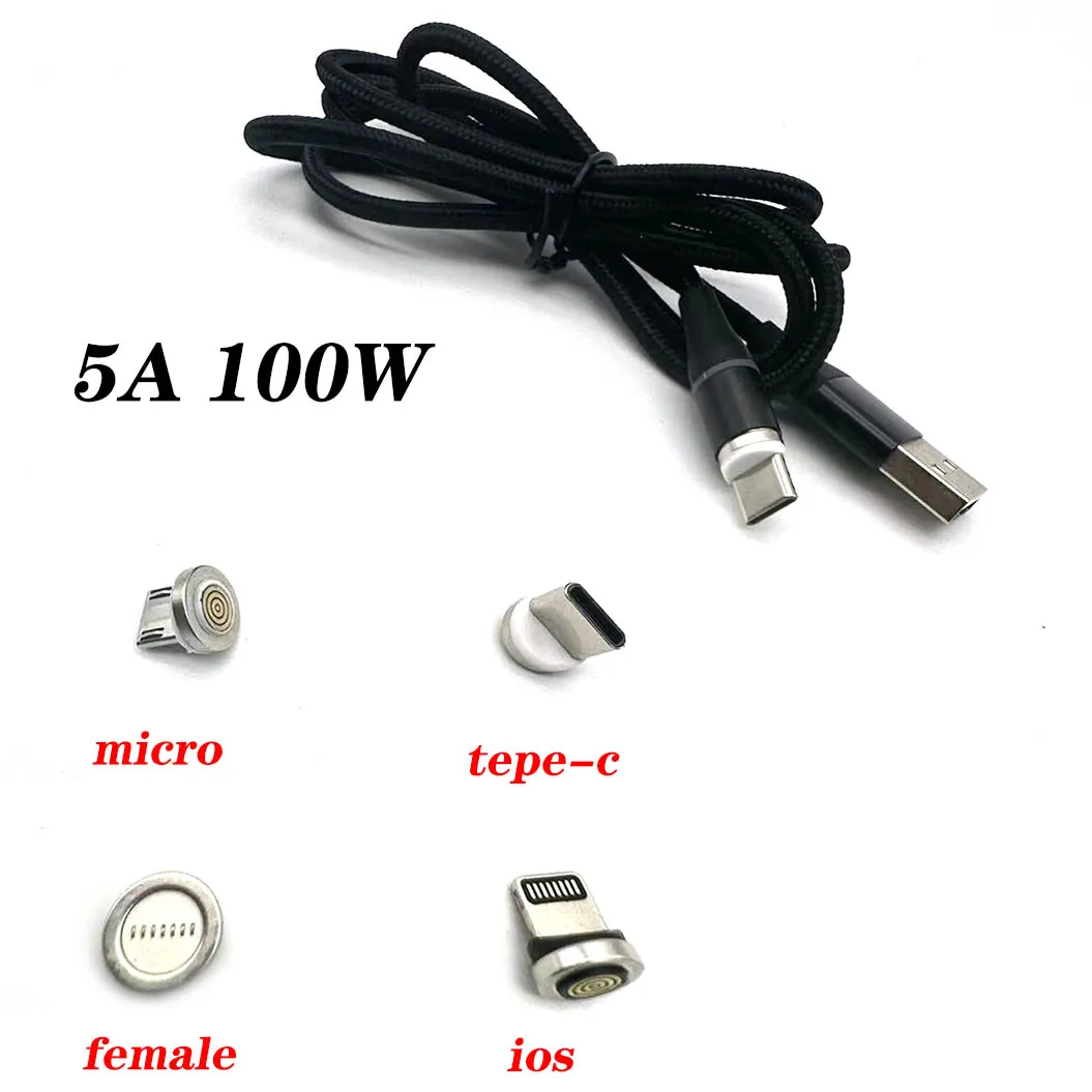 Magnetic Plug Magnetic Charging Cable Adapter 7 Pin Micro USB Type C Magnetic Connector For iPhone Xiaomi Samsung Huawei
