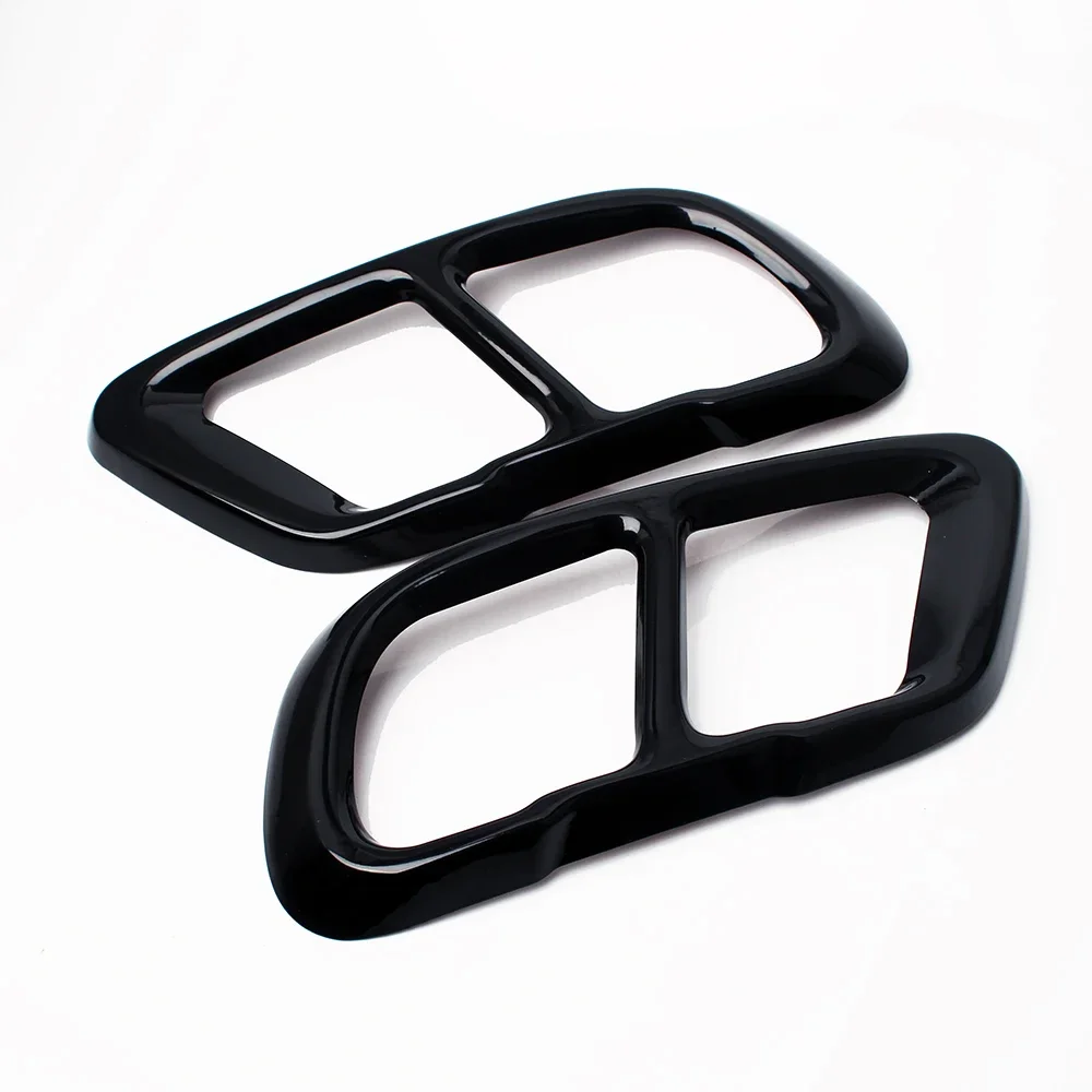 Aluminum Car Tail Muffler Exhaust Pipe Output Cover for BMW X5 G05 X6 G06 X7 G07 2019-2026(Suitable For M Sports Version) Black