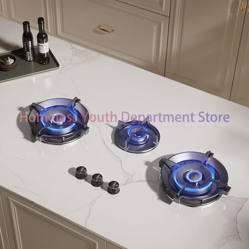 

Premium Built-in Gas Cooktop 3-Burner 5.2KW Copper Flame Failure Protection Panel-Ready for Custom Kitchen