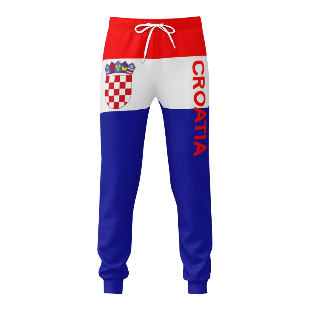 

Mens Sweatpants Emblem Croatia Flag Pants with Pockets Joggers Soccer Football Multifunction Sports Sweat With Drawstring