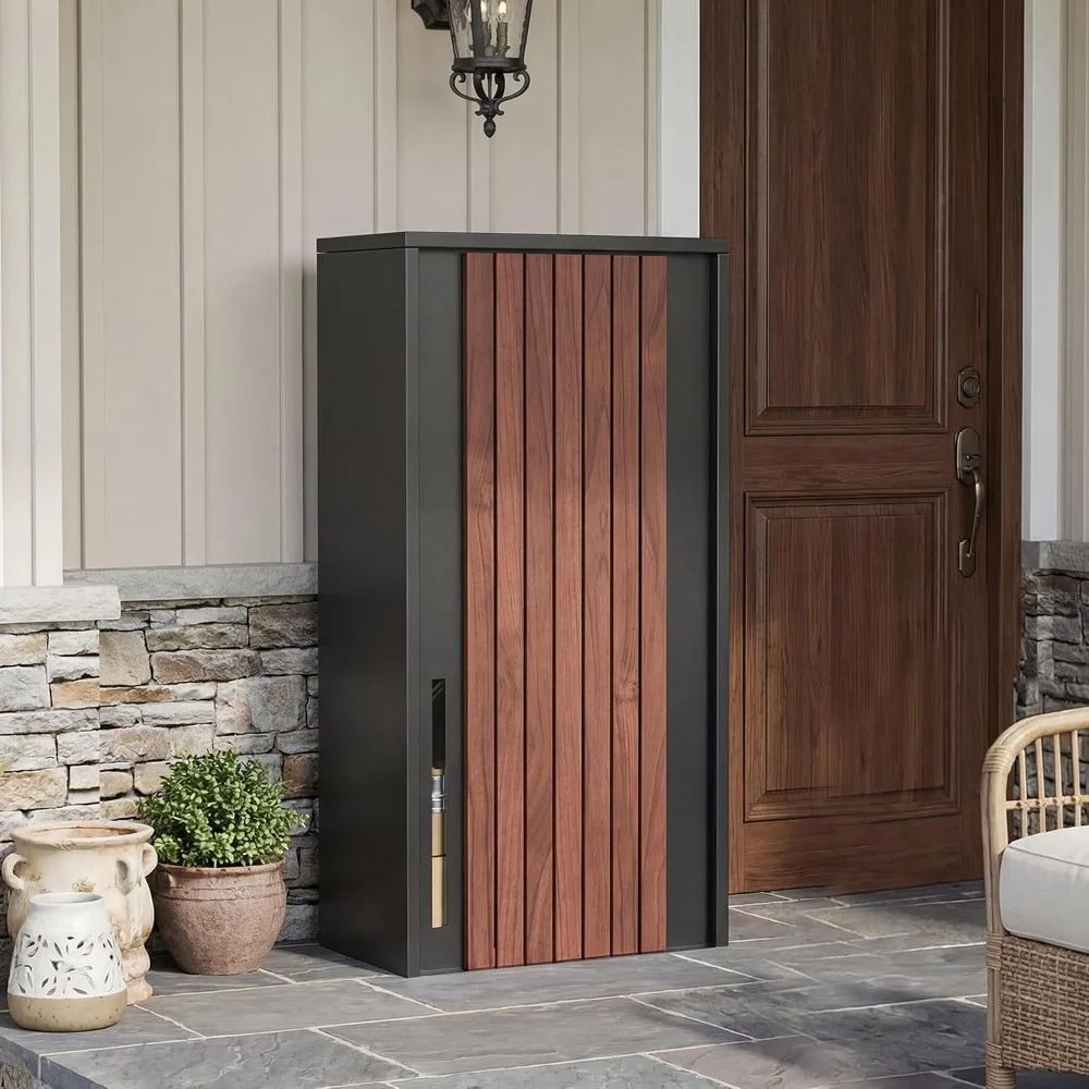 Large Parcel Drop Box for Outside – Fully Assembled Package Delivery Box with Rear Access – Weather-Resistant Galvanized