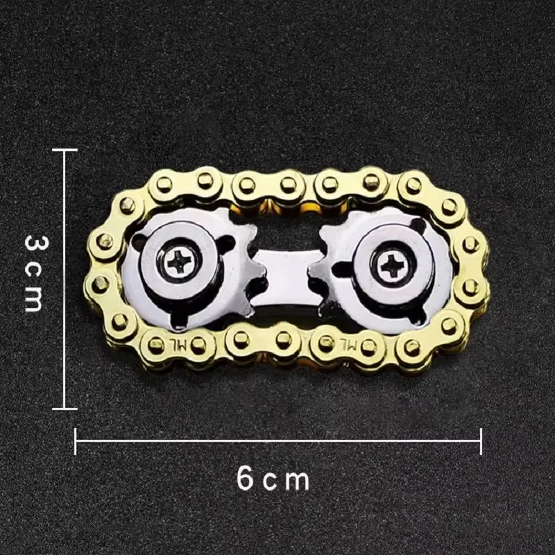 Rodas dentadas volante ponta do dedo giroscópio fidget spinner antiestresse ansiedade metal correntes de bicicleta edc spinner brinquedos para crianças adultas