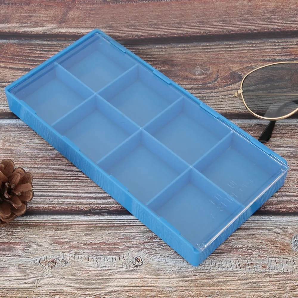 Portable 8 Grid Watch Parts Storage Box Plastic Material Watch Parts Organizer Plastic Storage Tray Watchmaker Repairing