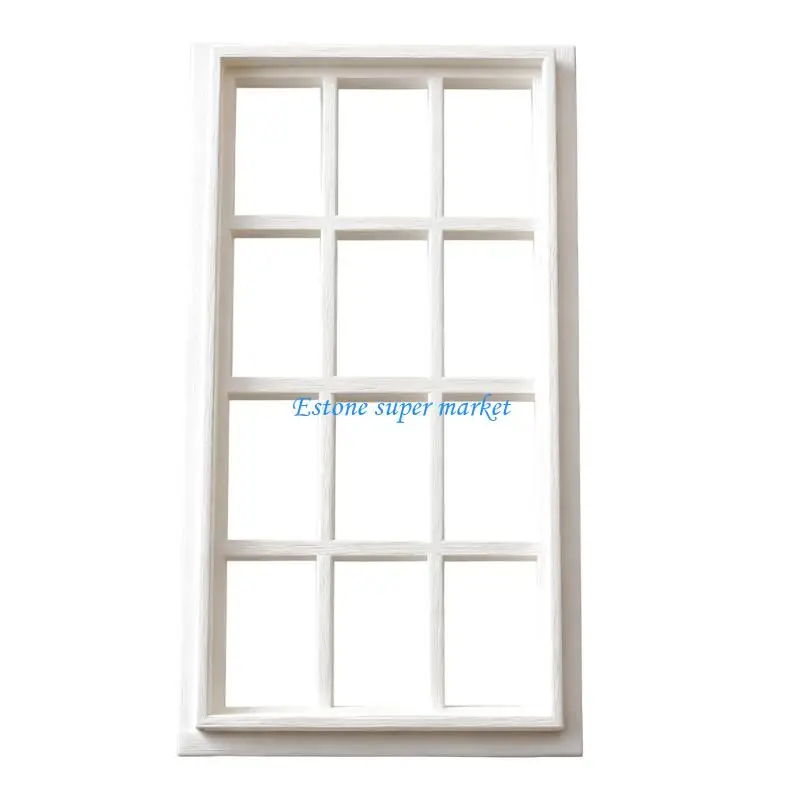 090B Dollhouses Window Frame Set 1/12 Scale Plastic Building Model for Miniature Displays