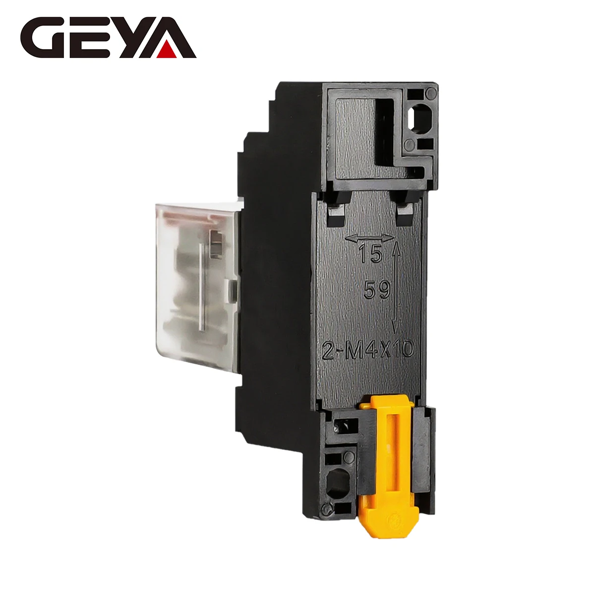 GEYA High-end Models Small Transparent Intermediate Relay AC220V 24 12VDC Coil Power Relay Add Test Button With Socket Base