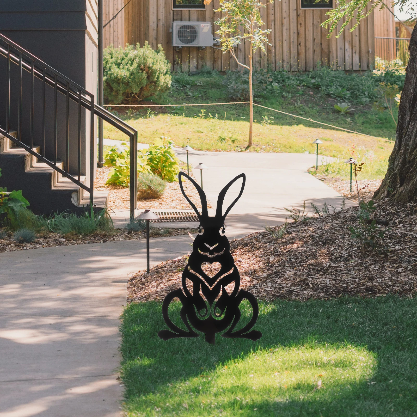 

Garden Rabbit Stake Acrylic Decorative Outdoor Insert for Lawns Gardens Parks Easter Decoration Bunny Shape Lawn Stake