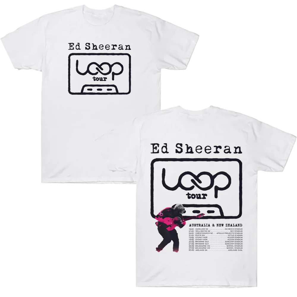 Ed Sheeran LOOP Tour T Shirts Cotton Men Women Summer T-shirts NEW Fashion Loose Unisex Streetwear Hip Hop Graphic Clothing Y2K image 5