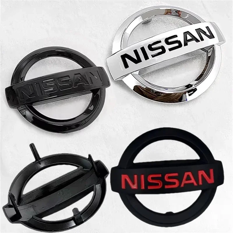 ABS Car Front Emblem for Nissan Sylphy Qashaqai X-trail Patrol Micra X Trail Elgrand Leaf Juke Trunk Rear Badge Accessories