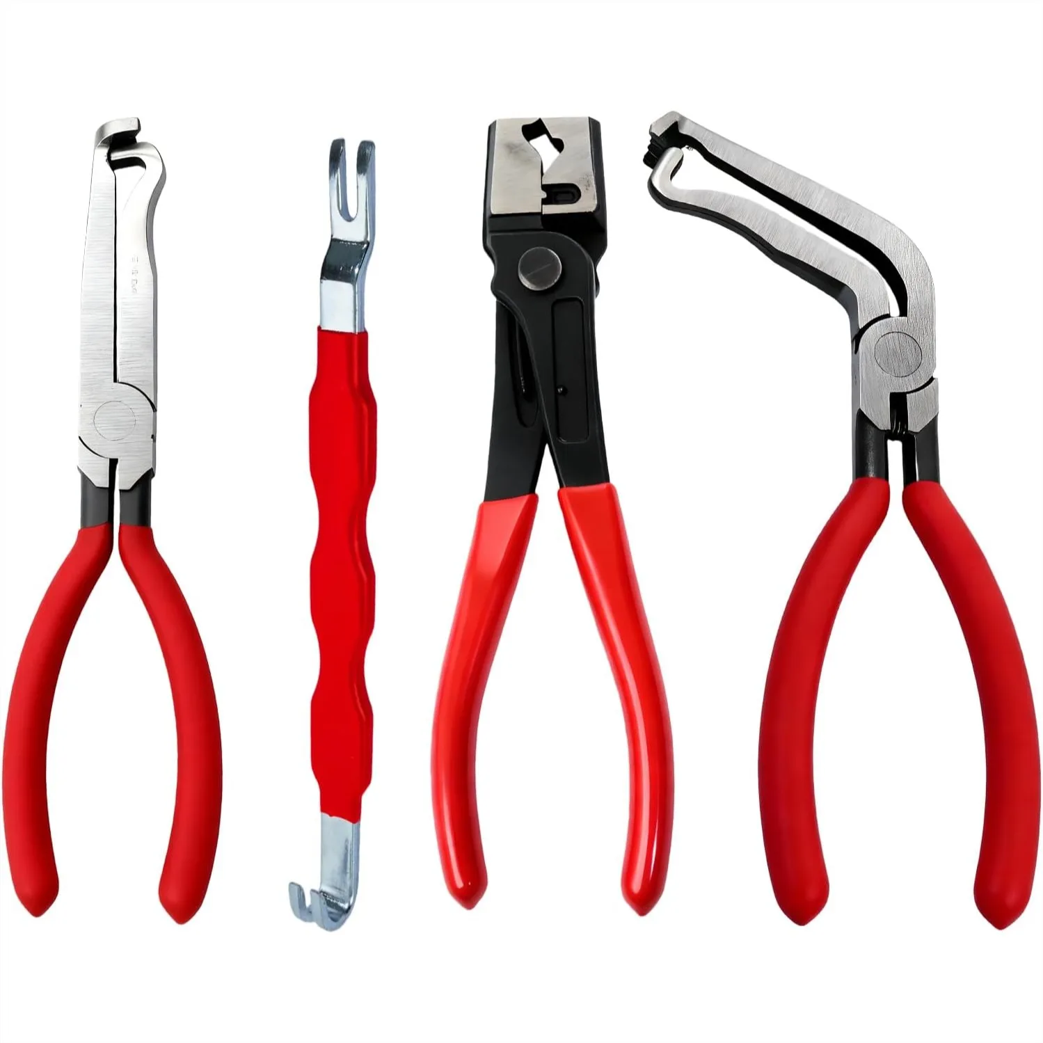 

Electrical Disconnect Pliers, 4-Pack Automotive Connector Clamps, Fuel Line Clip Removal Tool, Ignition Coil Safety Wire Plier
