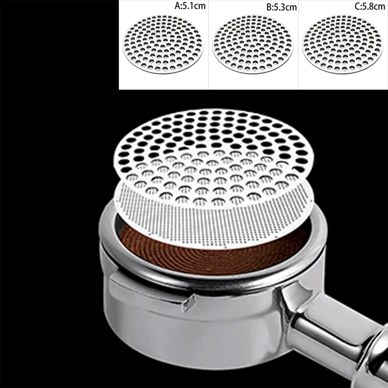 51/53/58mm Kitchen Coffee Puck Screen Stainless Steel Double Layer Fine Filter Screen For Portafter Espresso Accessories