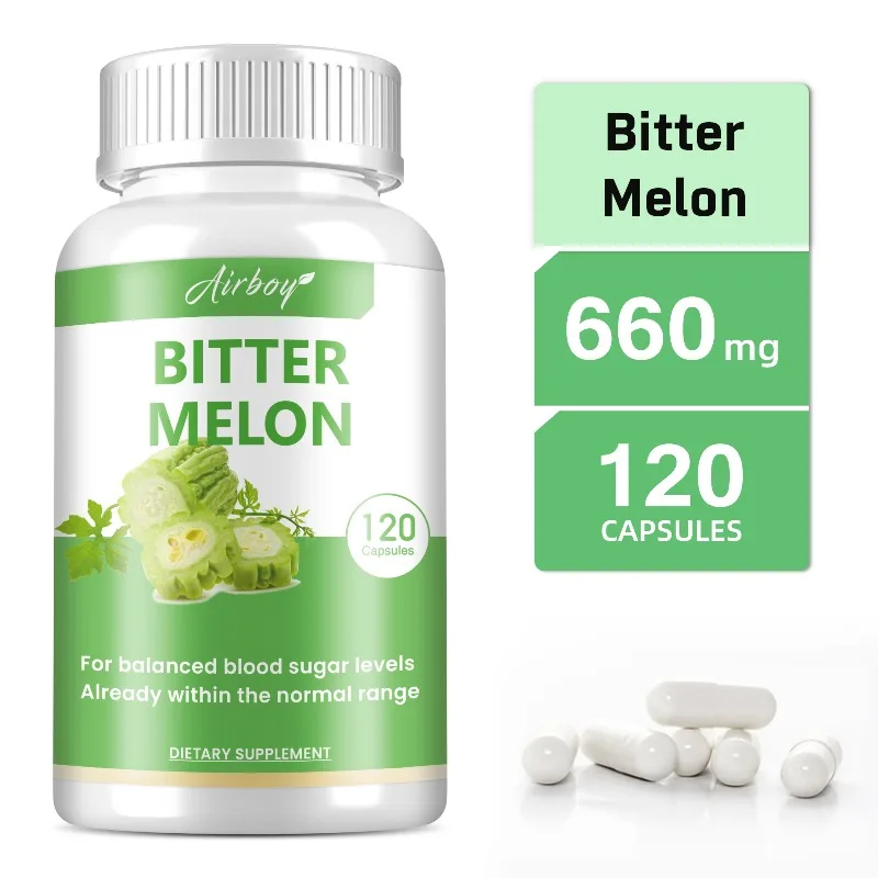 

Bitter Melon Capsules - Balances Blood Sugar, Improves Circulation, Weight Management, Metabolism, Promote Digestion Health