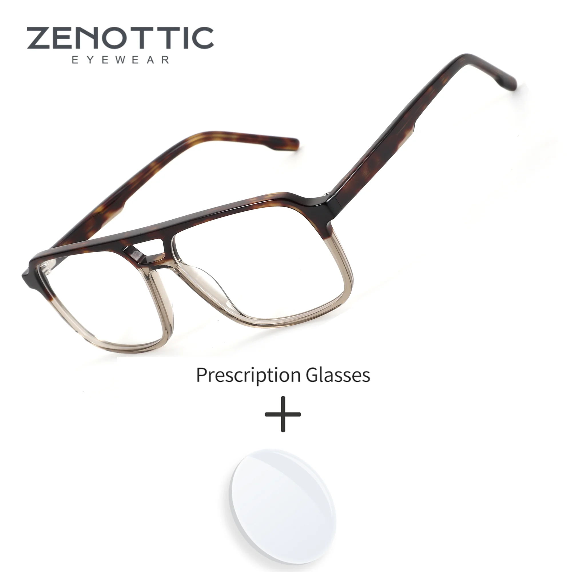 

Очки ZENOTTIC ручной работы из ацетата, мужские, в стиле пилот, фотохромные, с защитой от синего света, для чтения, оптические очки