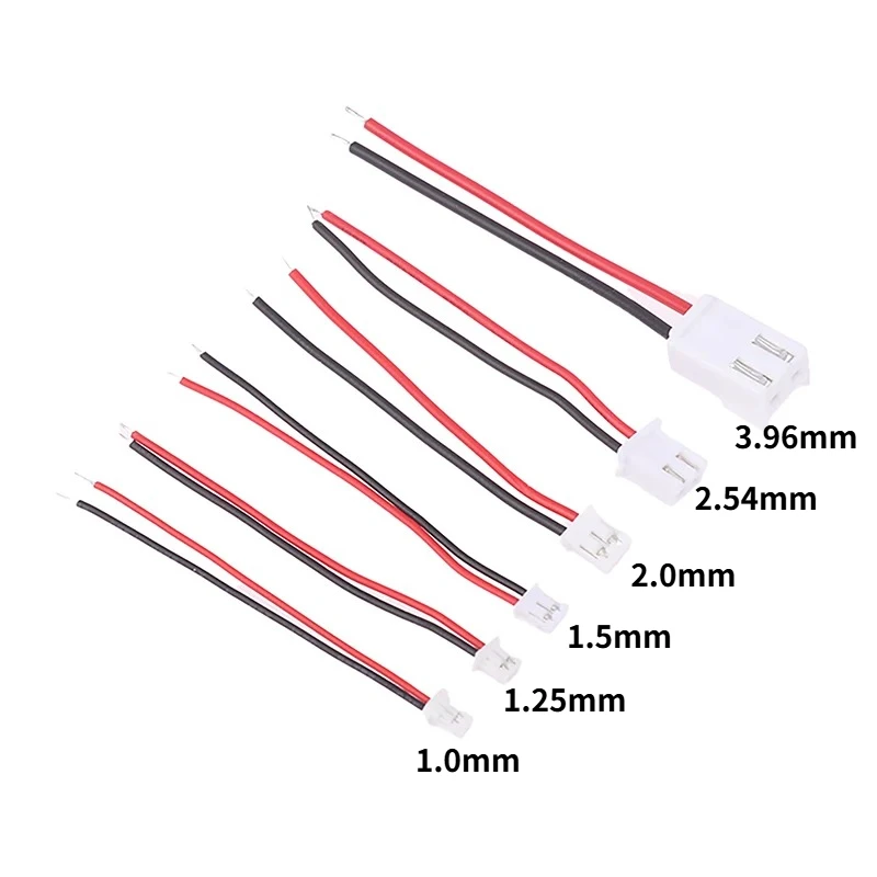 

30PCS Small Mini JST1.25mm SH1.0mm ZH1.5mm PH2.0mm XH 2.54mm VH3.69mm 2Pin Male Female Plug Jack Connector Cable Wire Length10CM