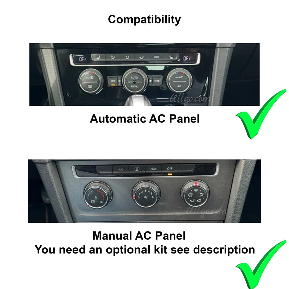 Digital Air Conditioning Panel for VW GOLF VII 2012 - 2021