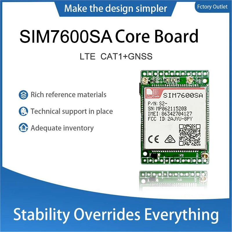SIM7600SA Double-row needle Core Board Modem SIMCOM LTE CAT1+GNSS Module breakout kit with Antenna Australia/South America