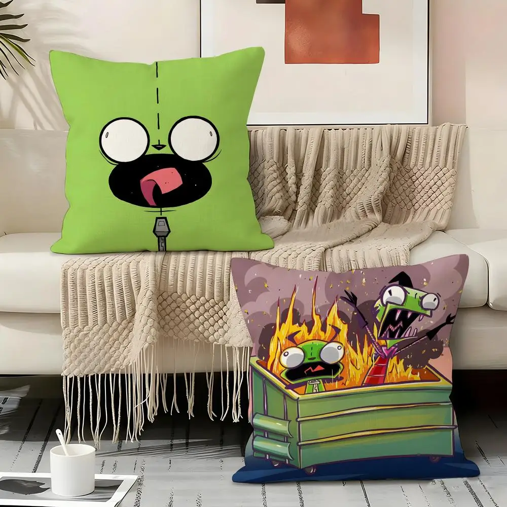 I-Invader Zim Game Pillow Case Pillowcase, Double-sided Printed, Sofa Cushion, Bedroom Headboard Pillow