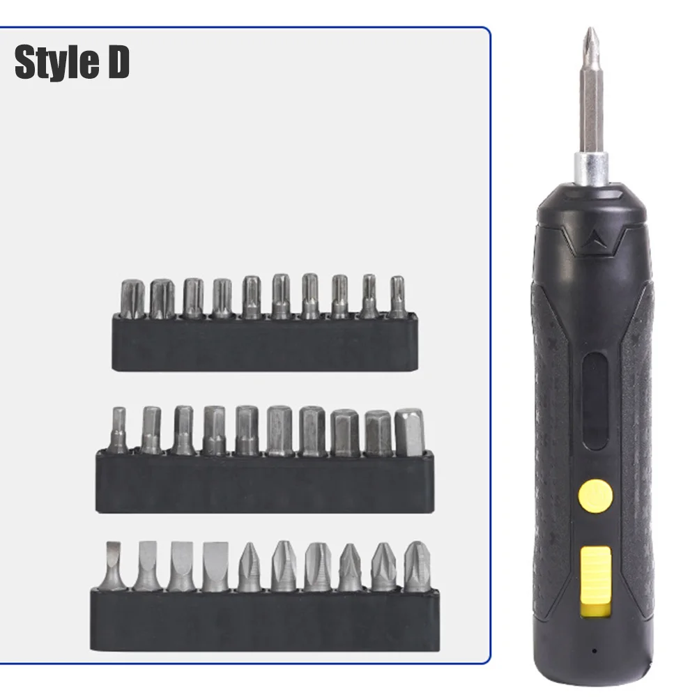 3.6V Electric Screwdriver Rechargeable Cordless Screwdriver Set Extension Rod USB Charging Cable in Carrying Case