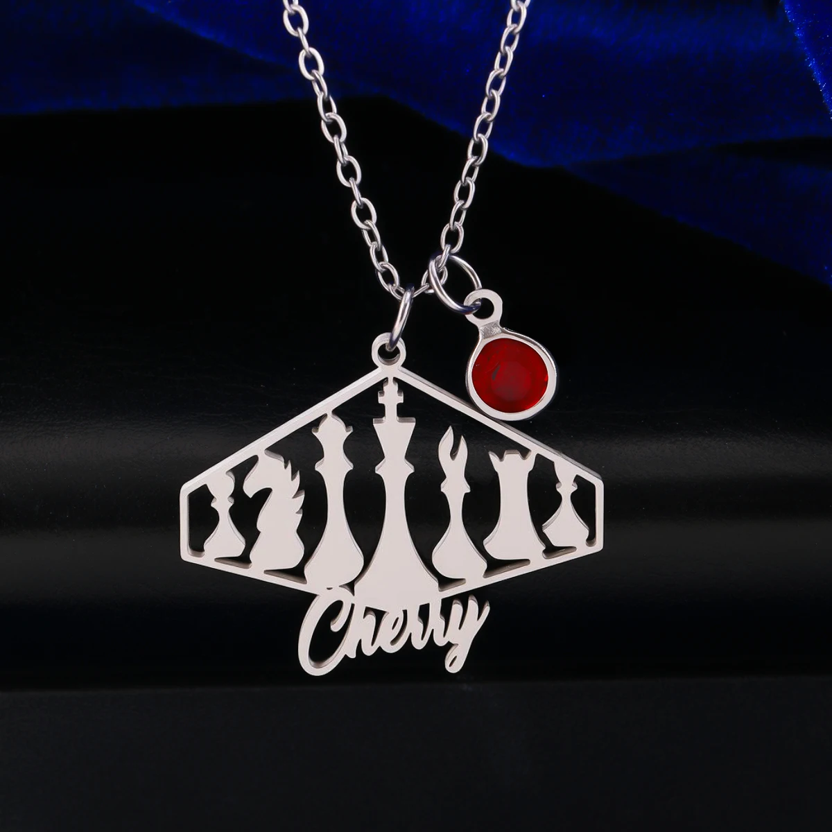 

Todorova индивидуальное имя из нержавеющей стали, кулон в виде шахматного короля, колье, ожерелье, вечерние украшения, подарок на день рождения для мужчин и женщин