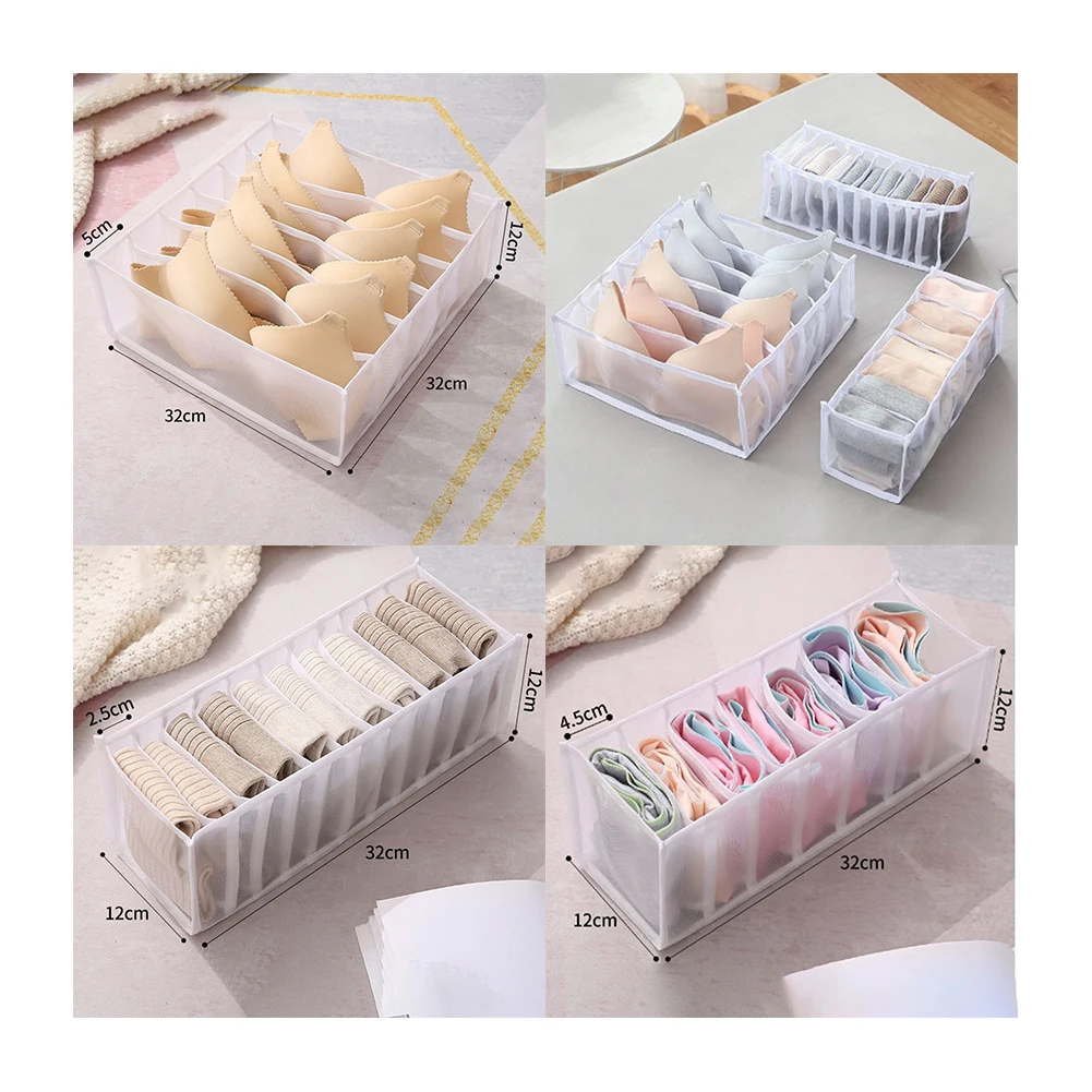 Underwear Bra Organizer Storage Box Panties Socks Storage Boxes Wardrobe Clothes Organizer Drawers Separator Boxes