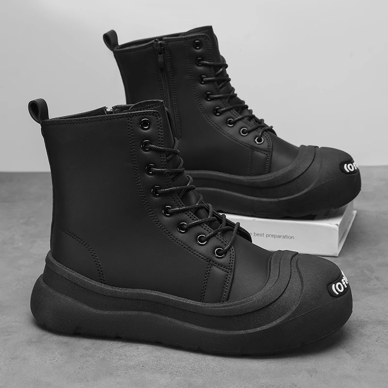 

Мужские ботинки, осенние и зимние нескользящие повседневные ботинки на мягкой подошве, модные уличные ботинки Joker, молодежные удобные ботинки больших размеров