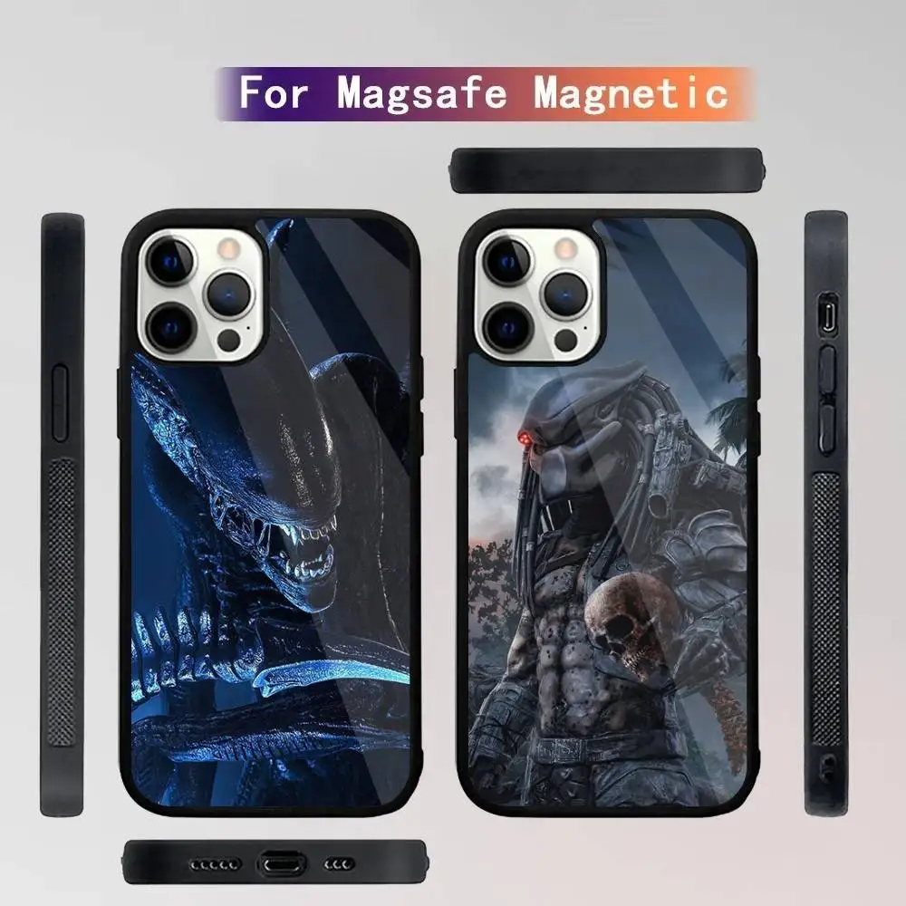 Чехол для телефона Movie A-Alien Xenomorph для iPhone 16,15,14,13,12,11, Plus, Pro, Max Mini Magsafe с магнитной беспроводной зарядкой
