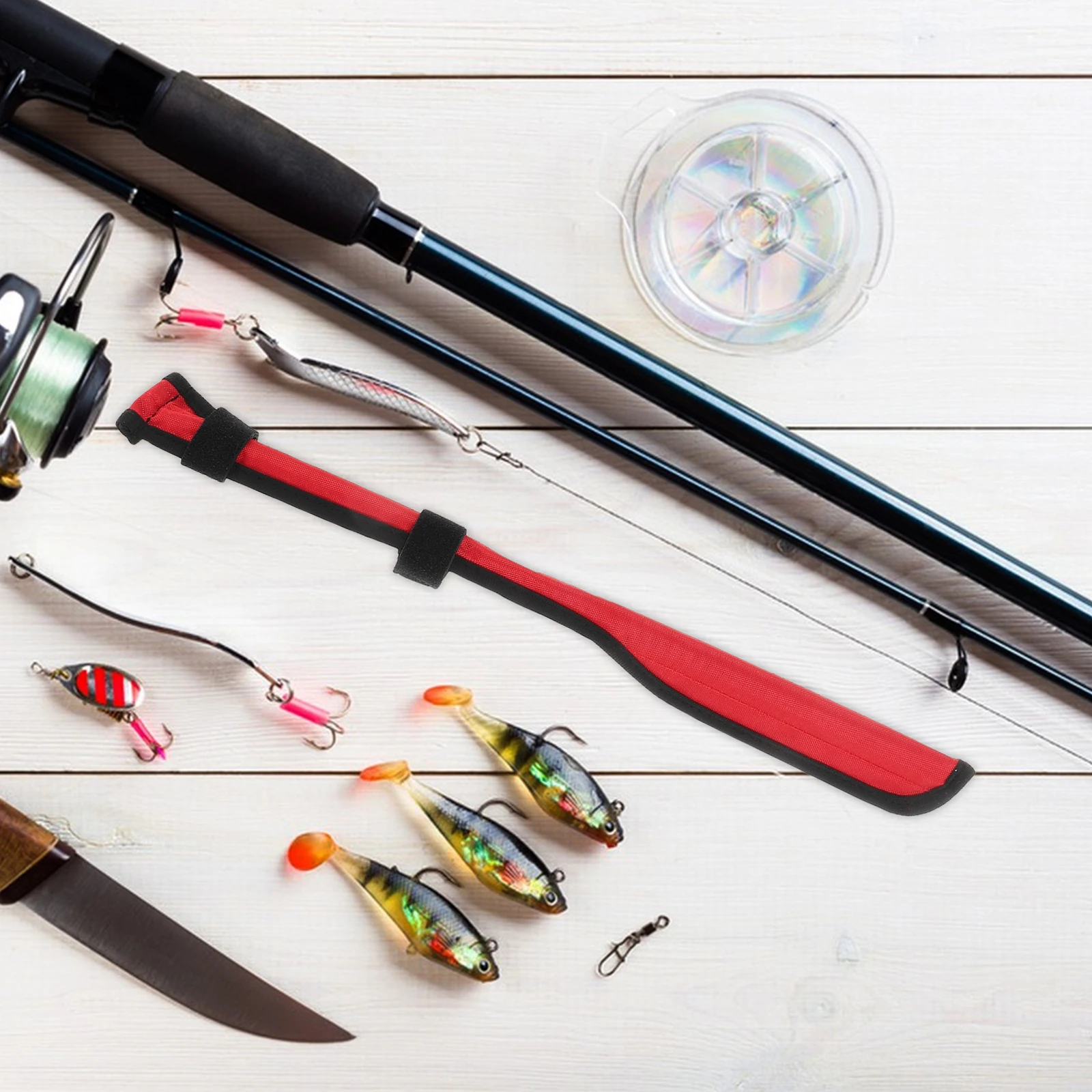 

Polyester Fishing Rod Tip Covers Lure Rod Protector Sleeve Fishing Pole Safety Covers for Transport Fish Pole Tip Guards