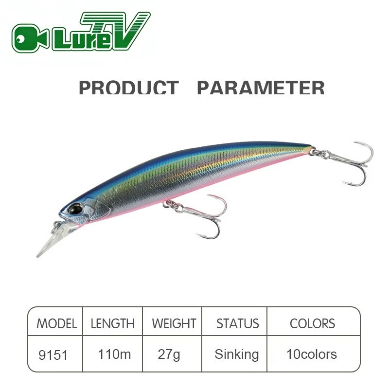 LURETV AS051 Japan LuRE – Señuelo Mino Sumergible para Pesca en Mar - imagen 4
