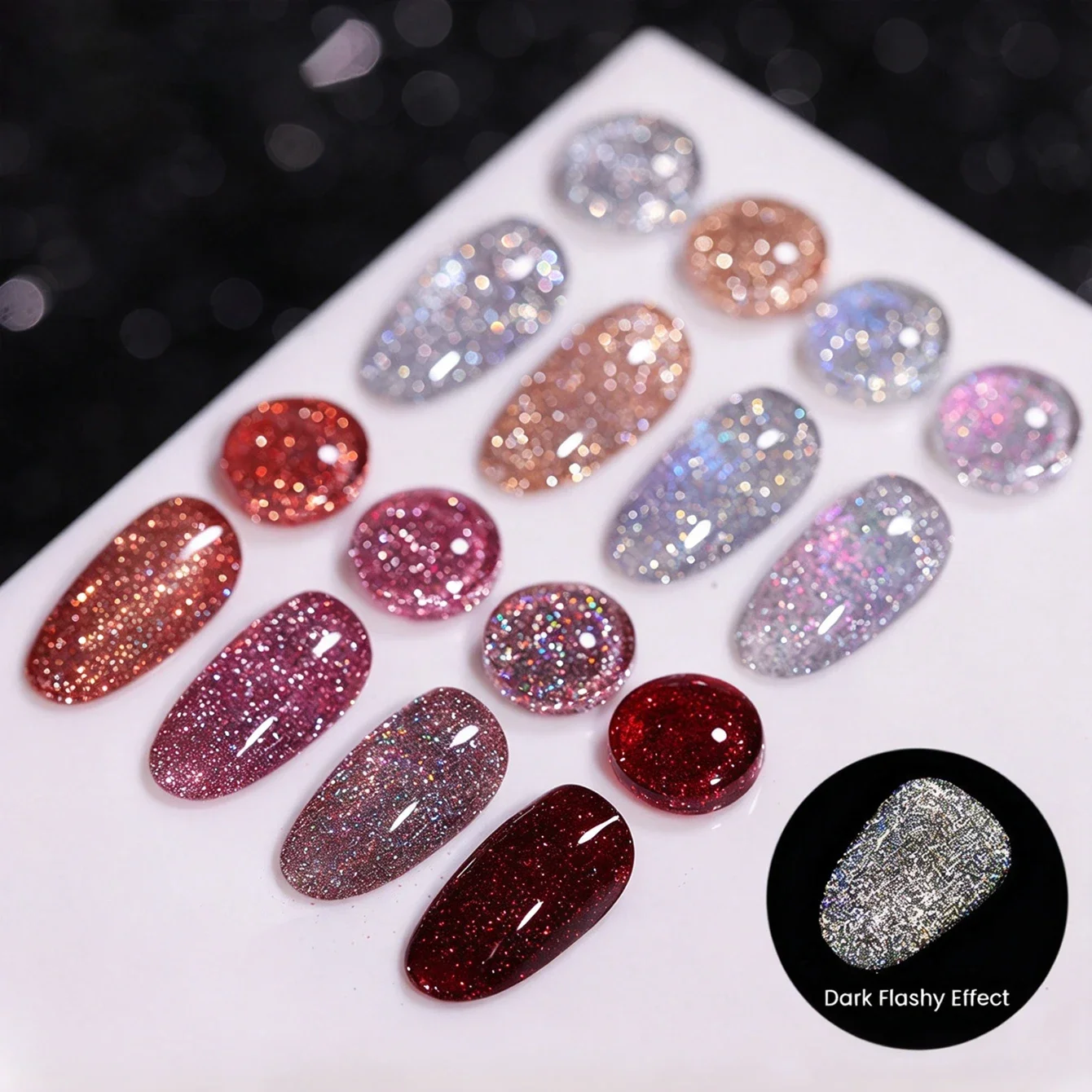 2026 Autumn/Winter New 10-Piece Opal Rhinestone Gel Nail Polish Set — Firefly, Maillard Flash, Brightening