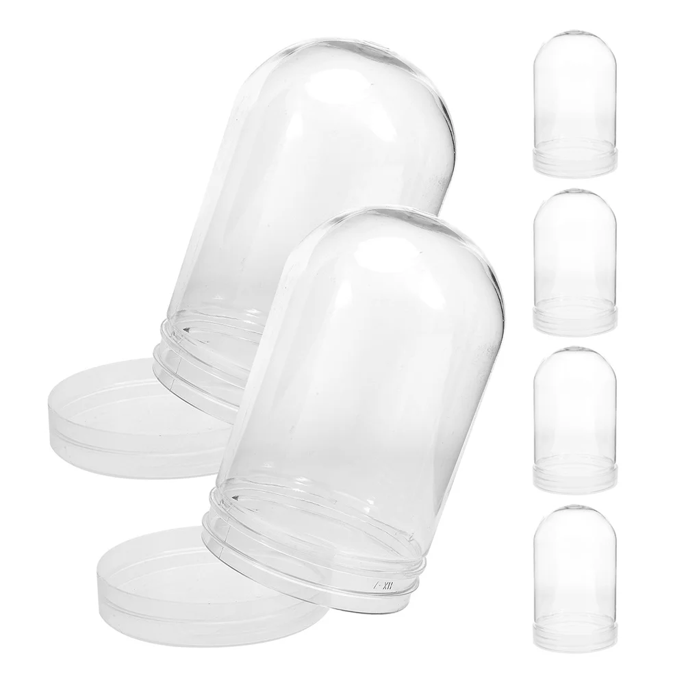 

6pcs Plastic Snow Globe Clear Fillable Water Globe Diy Crafts Christmas Home Decorations Transparent Dome Break