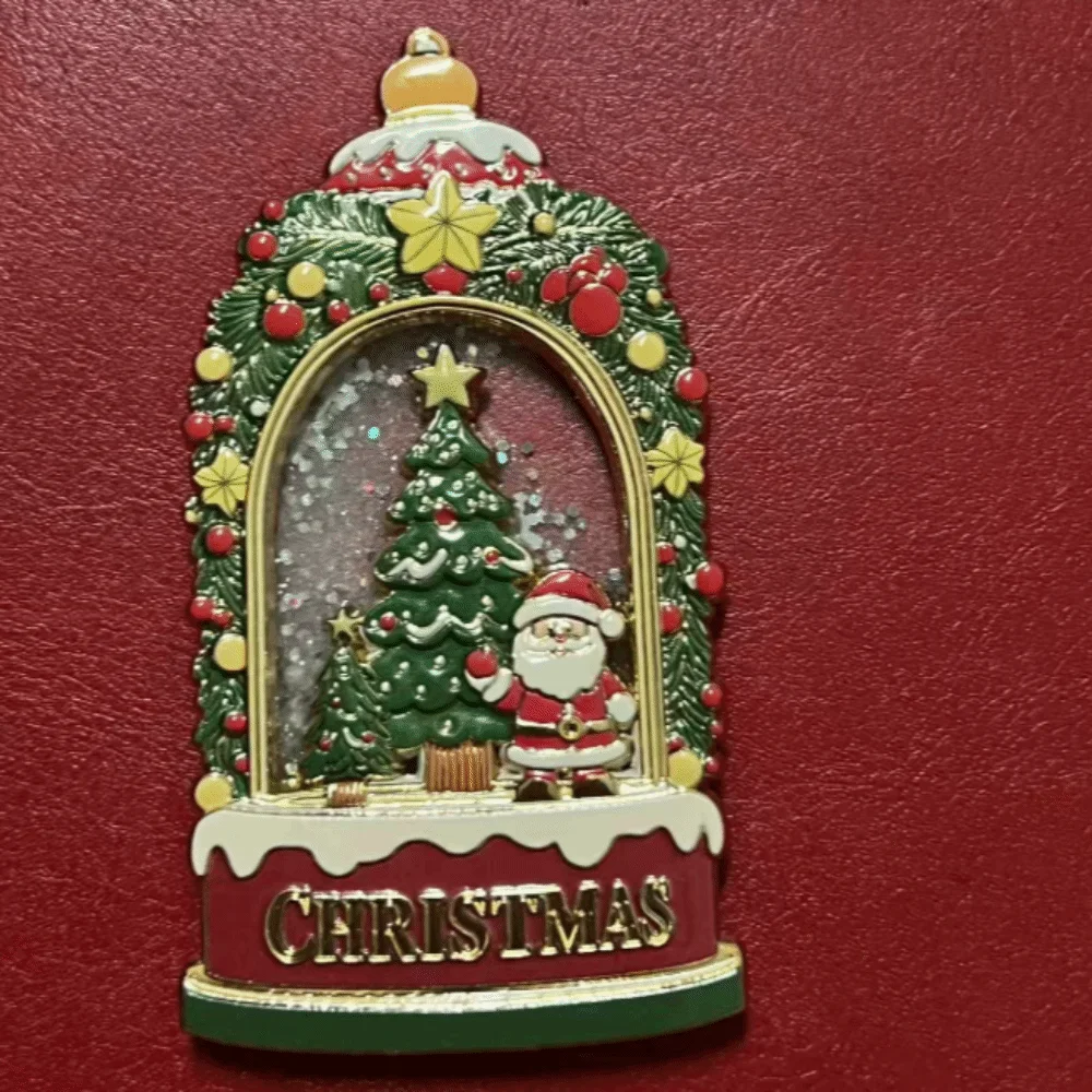 Realistic Alloy Magnetic Fridge Magnets No Residue 3D Embossed Refrigerator Magnets Gold Tone Chic Color Key Pendant Christmas