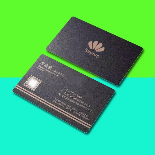 Tarjeta de visita de PVC personalizada, plástico, resistente al agua, esmerilado, 100 piezas, nombre redondo, diseño gratuito, tarjeta de visita mate brillante