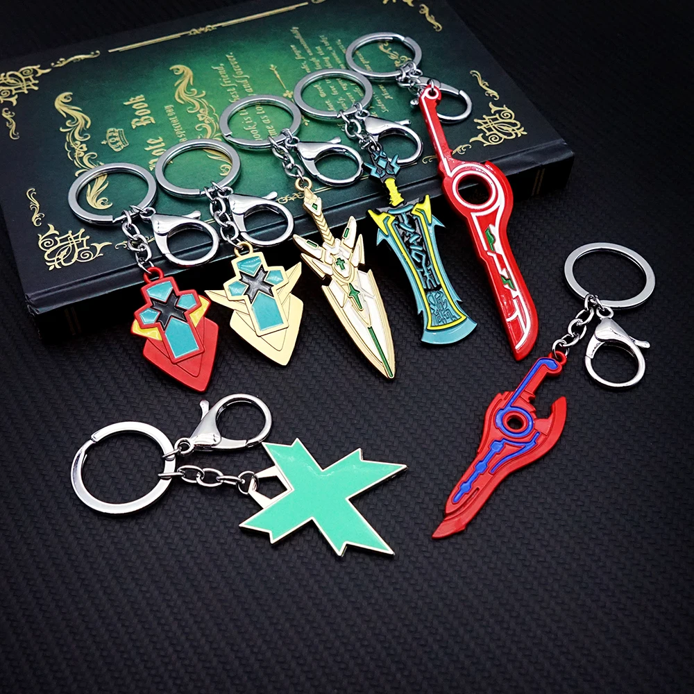 Xenoblade Chronicles MONADO Keychain for Fans Game Peripherals Full Metal Greatsword Weapon Models Sword Accessories Gifts Toys