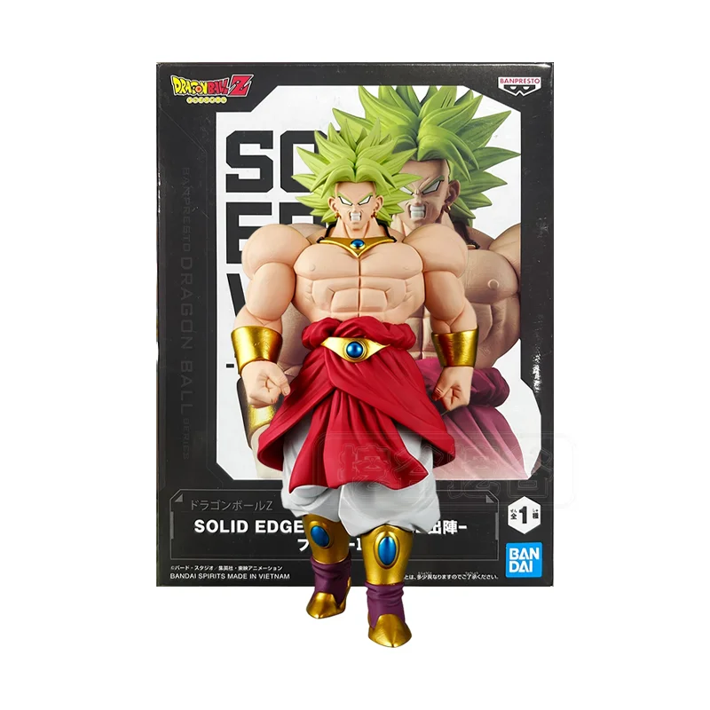 

In Stock Bandai Banpresto Original Solid Edge Works Anime Dragon Ball Z Broly II Action Figure Model Toy Collectible Gift JP