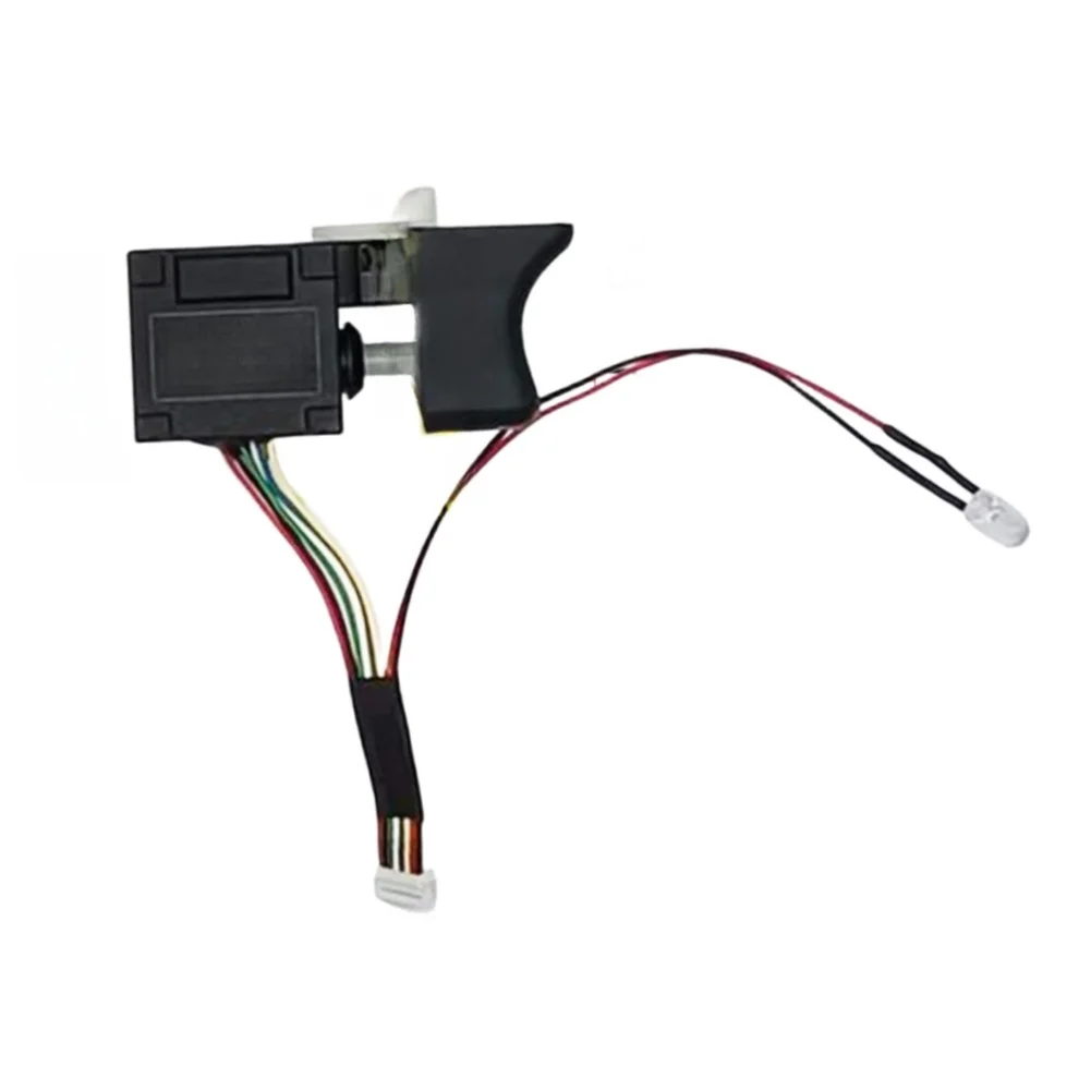 Brushless Drill Switch Compatible with 16.8V and 21V Cordless Tools Featuring Integrated Light and 8-Wire Setup