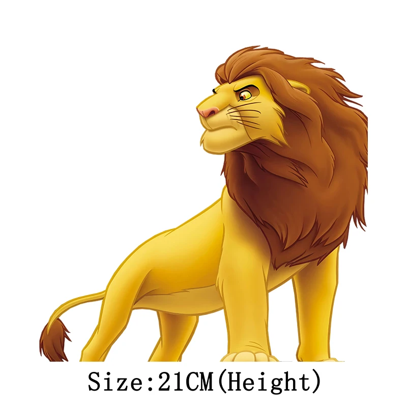 The Lion King Simba Iron on Patches for Clothing DIY Washable Heat Transfer Kid T-shirt Jacket Thermal Sticker on Clothes Decor