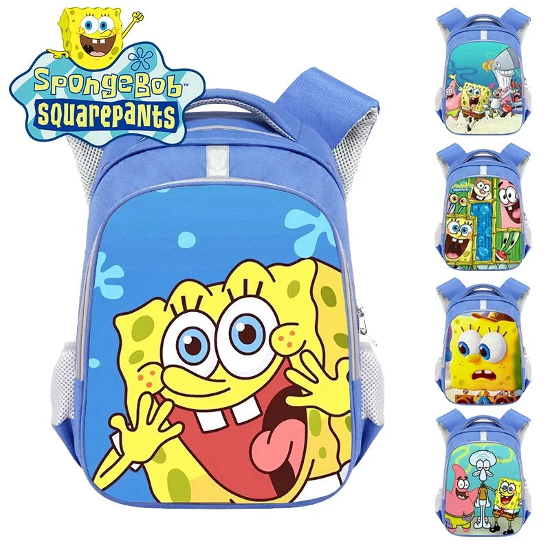 Pongebob SquarePants torba na ramię Anime Patrick gwiazda plecak dla dzieci kreskówka niebieska tornister słodka torba szkolne materiały papiernicze