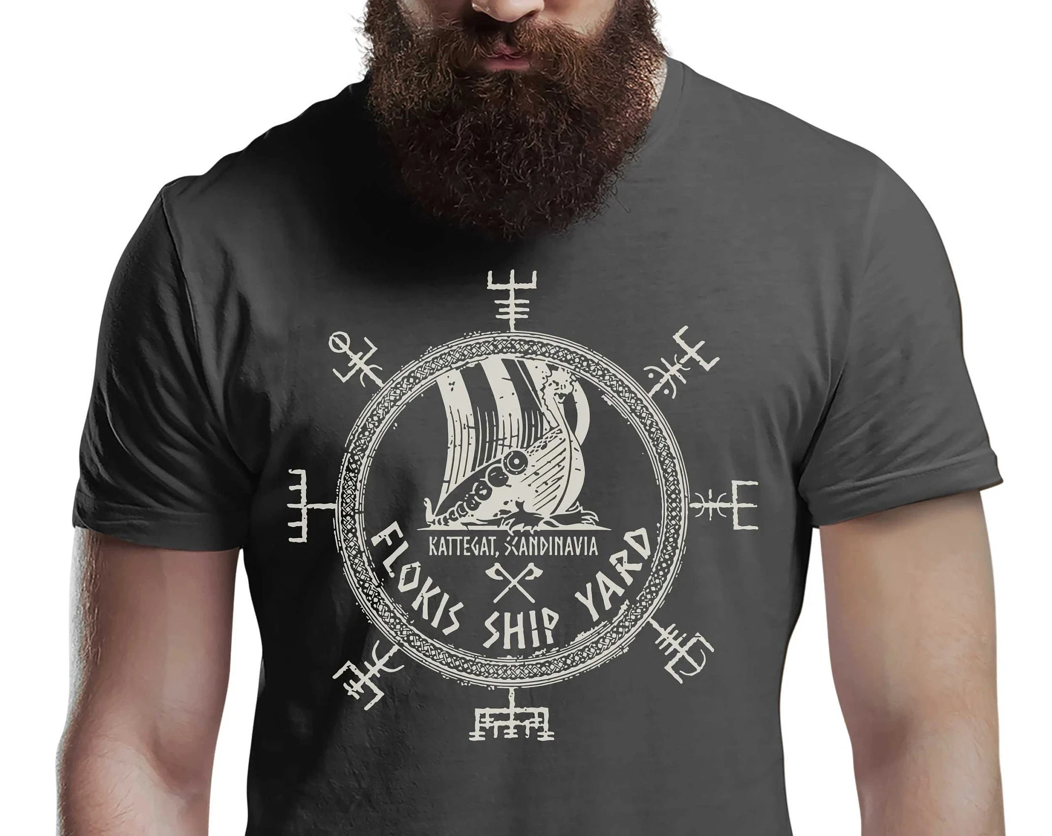 Flokis Ship Yard Viking T-Shirt Victory Or Valhalla Tee Shirt Norway Norse Mythology Viking Shirt Unisex Warrior
